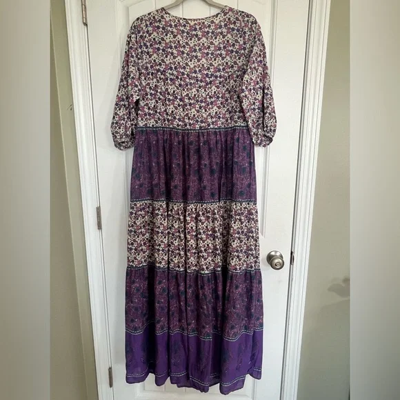 NATURAL LIFE Purple Floral Maxi Dress - Picture 2 of 3